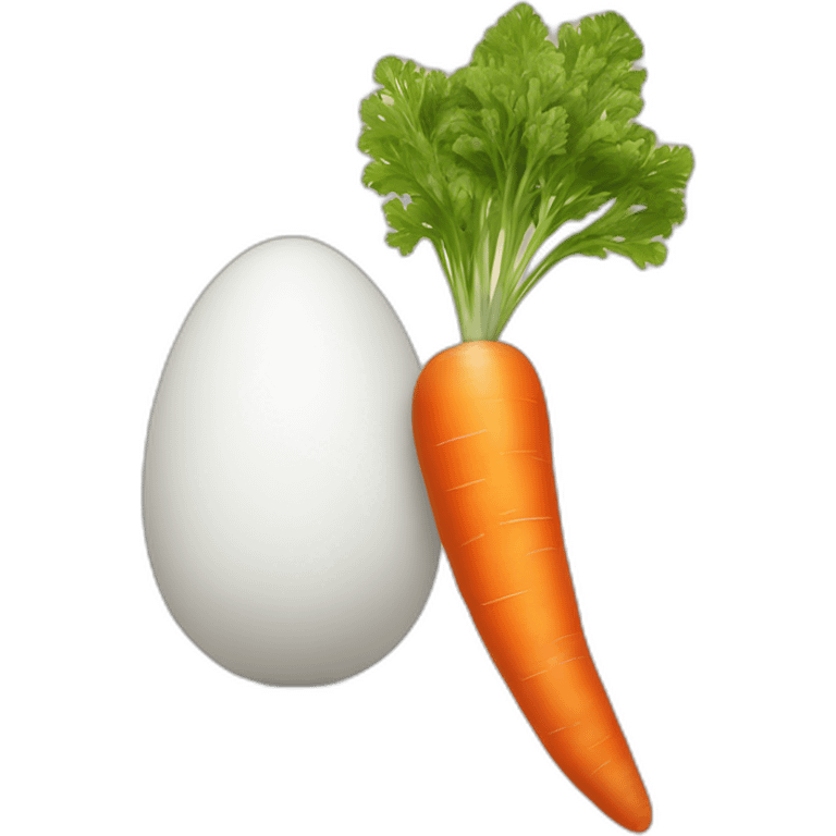 carrot on front 2 eggs emoji