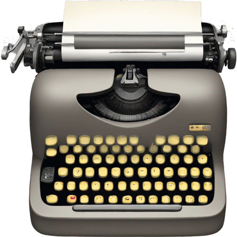 typewriter that is writing out a piece of paper with this logo on it: https://typespec.io/img/social.png emoji