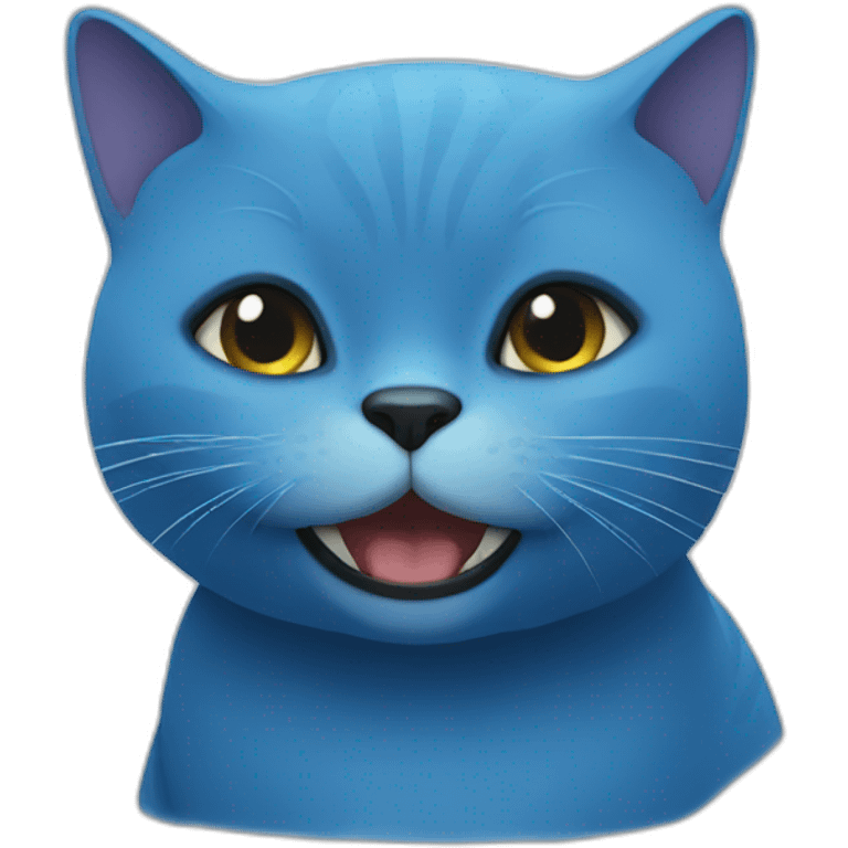 Chat bleu emoji