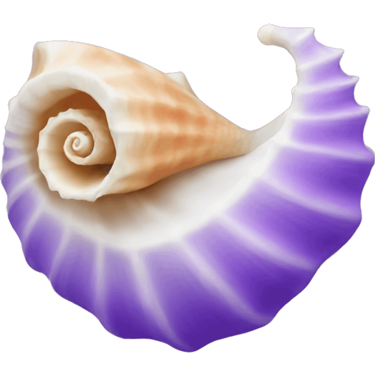 purple conch shell emoji