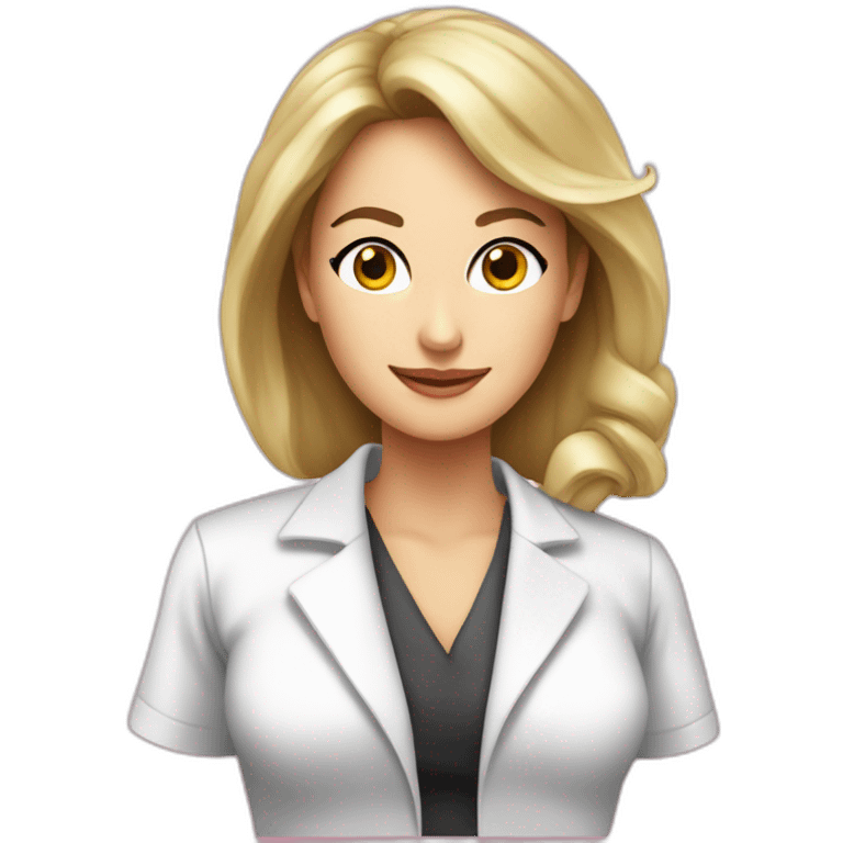 Posh-Radiologist-performing-breast-mammography-to-leni-klum emoji