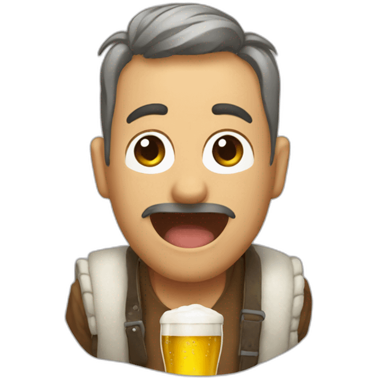 tomando cerveza emoji