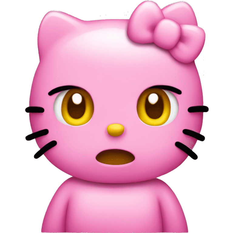 hello kitty pink disgusted emoji