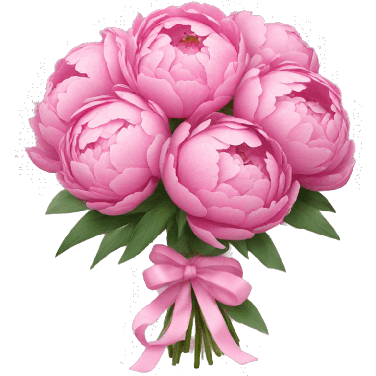 Pink peonies bouquet  emoji