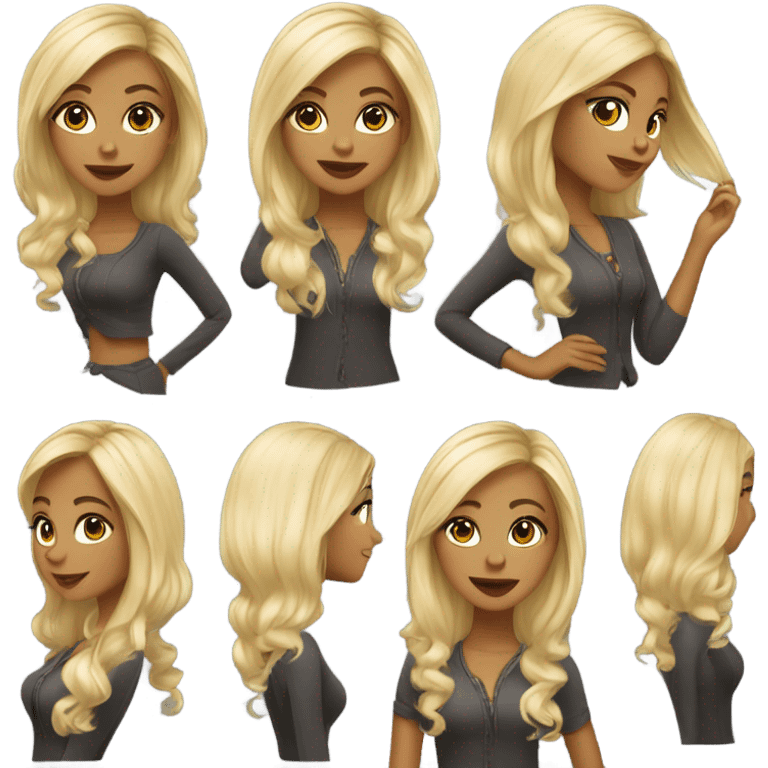 Blonde coquette girl emoji