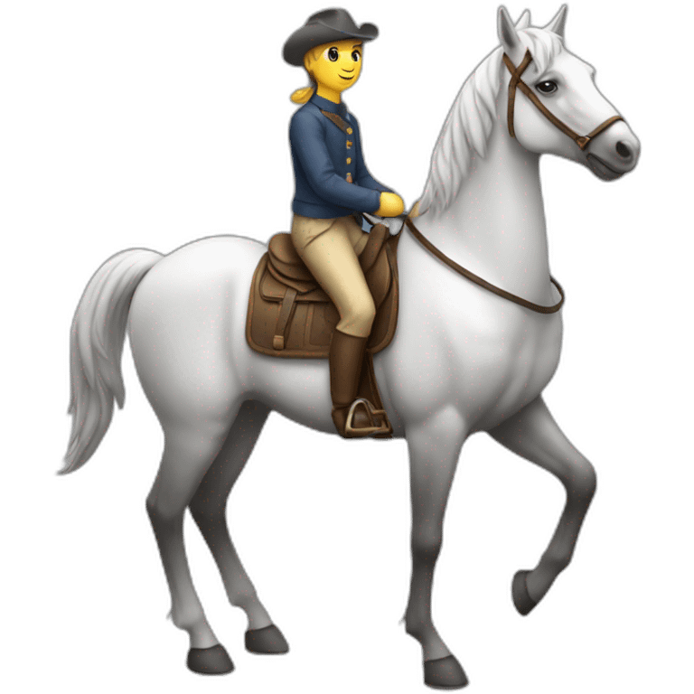 Chat sur un cheval emoji