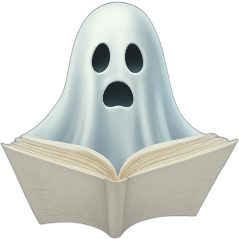 Ghost reading a book emoji