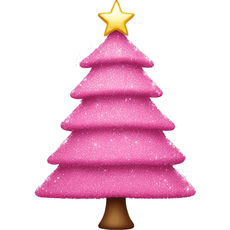 pink sparkly chirstmas tree emoji