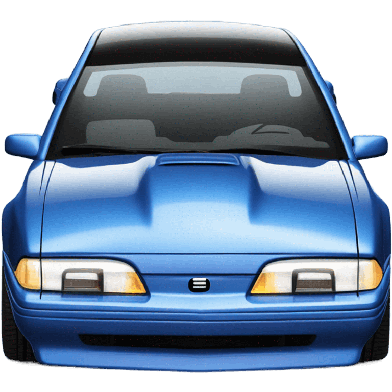 1993 blue Foxbody Mustang 2 door sedan emoji