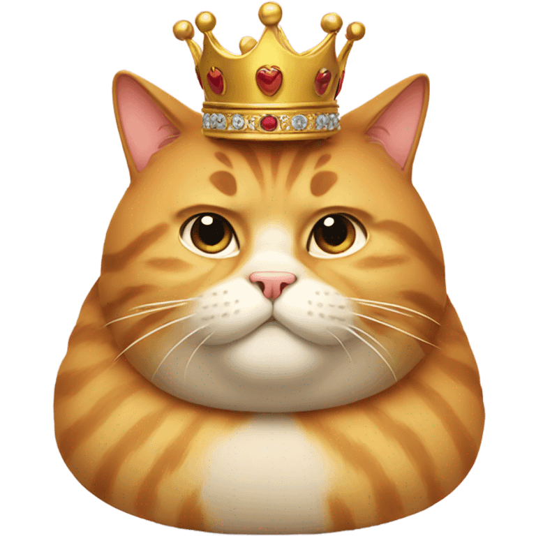 Fat cat with a crown  emoji