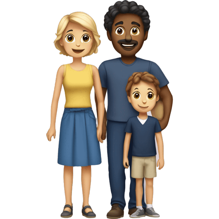 french family with 2 parents and 2 children emoji