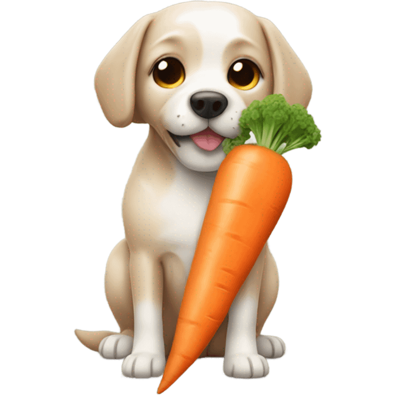 a dog with a body of a carrot emoji