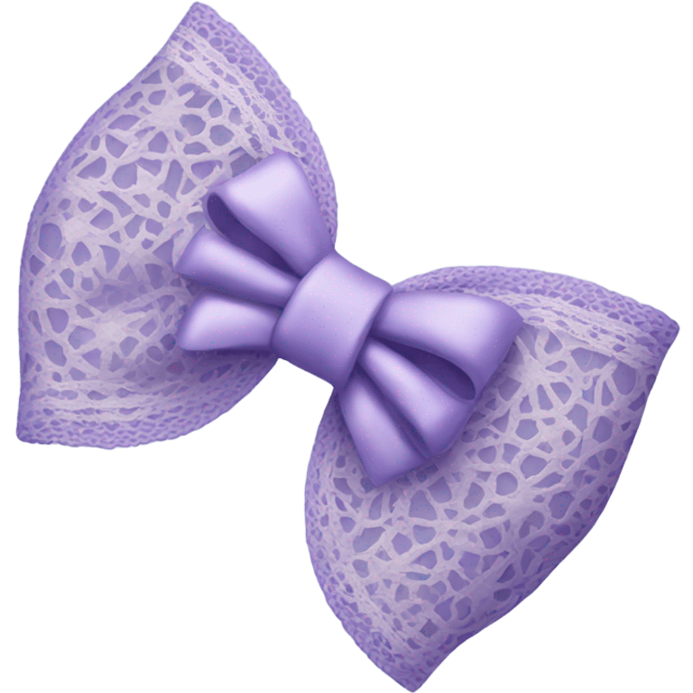 Lavender lace bow emoji