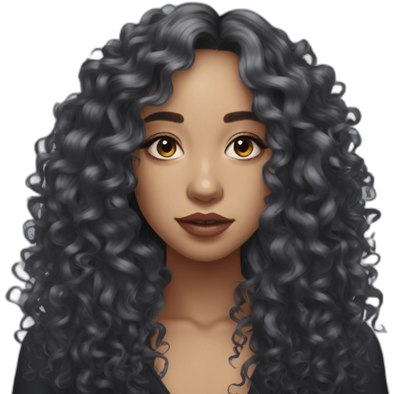 Sophia Loreen black curls emoji