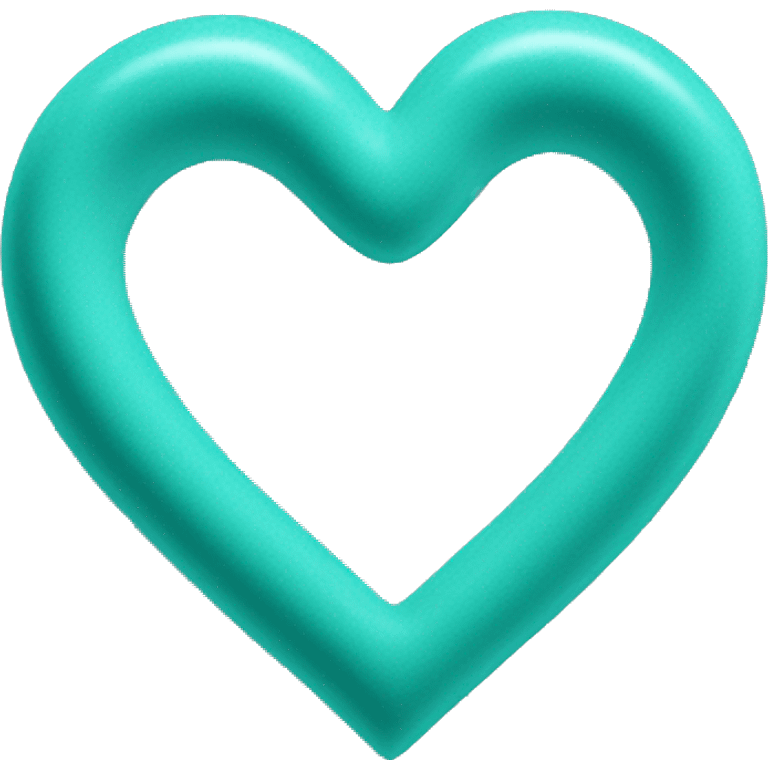 Turquoise heart emoji