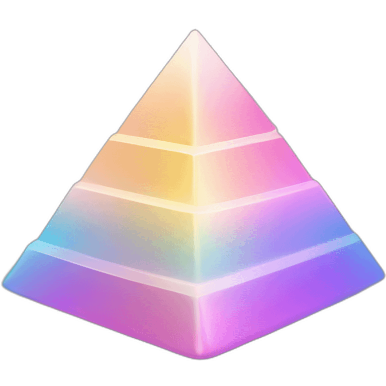 Pastel Gradient Hue Bismuth Pyramid emoji