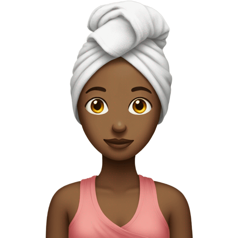 Girl with towel on her head  emoji