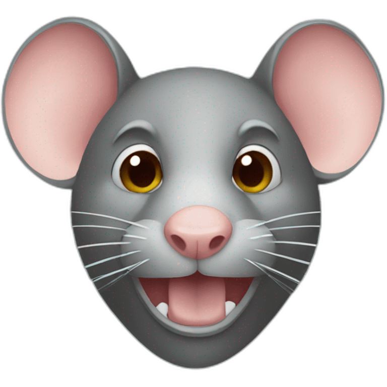 Rat with mask emoji