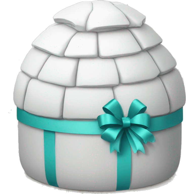 igloo wrapped in gift emoji