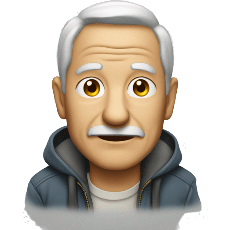 old man in jacket emoji