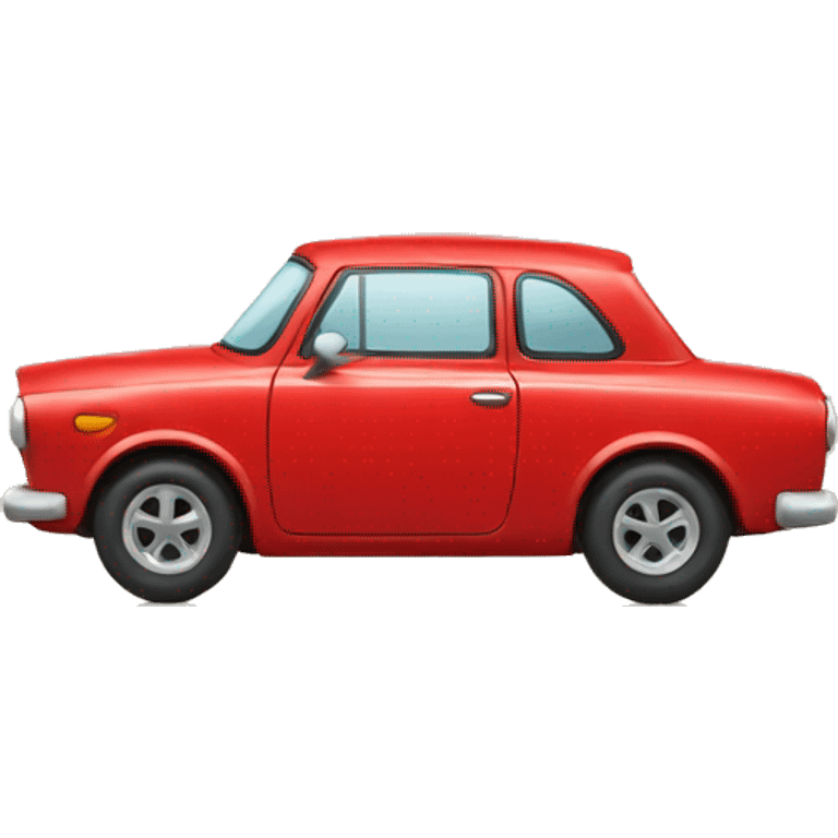 Happy little red car emoji