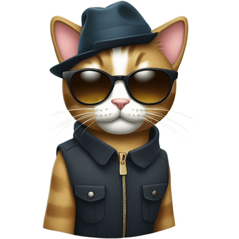 Cat with sunglasses emoji