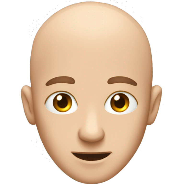 A bald man popped out on a toilet emoji