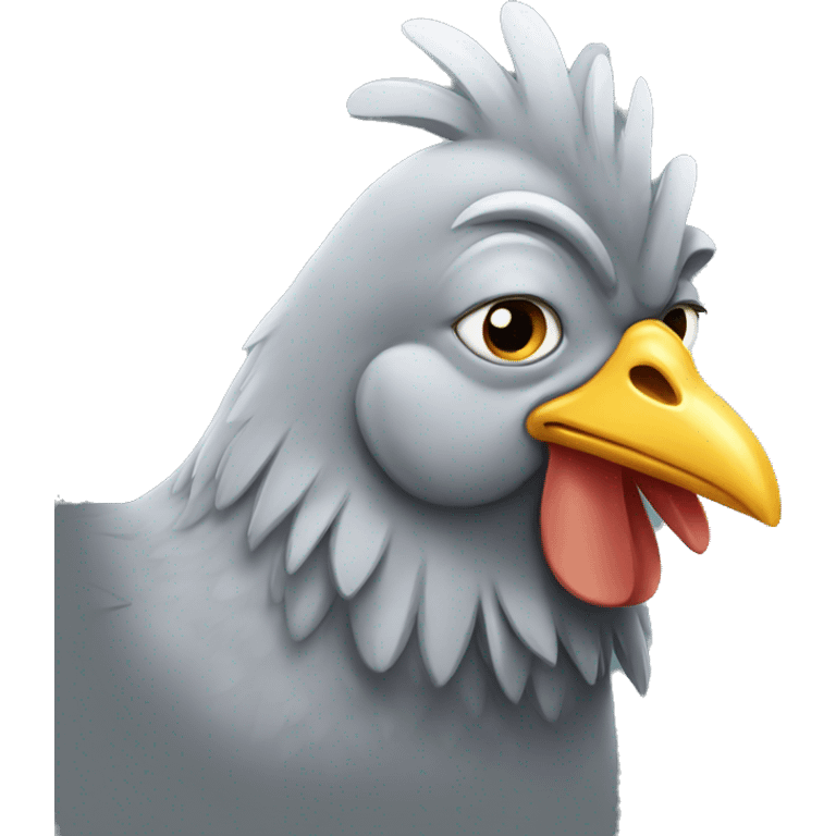 Grey hen  emoji