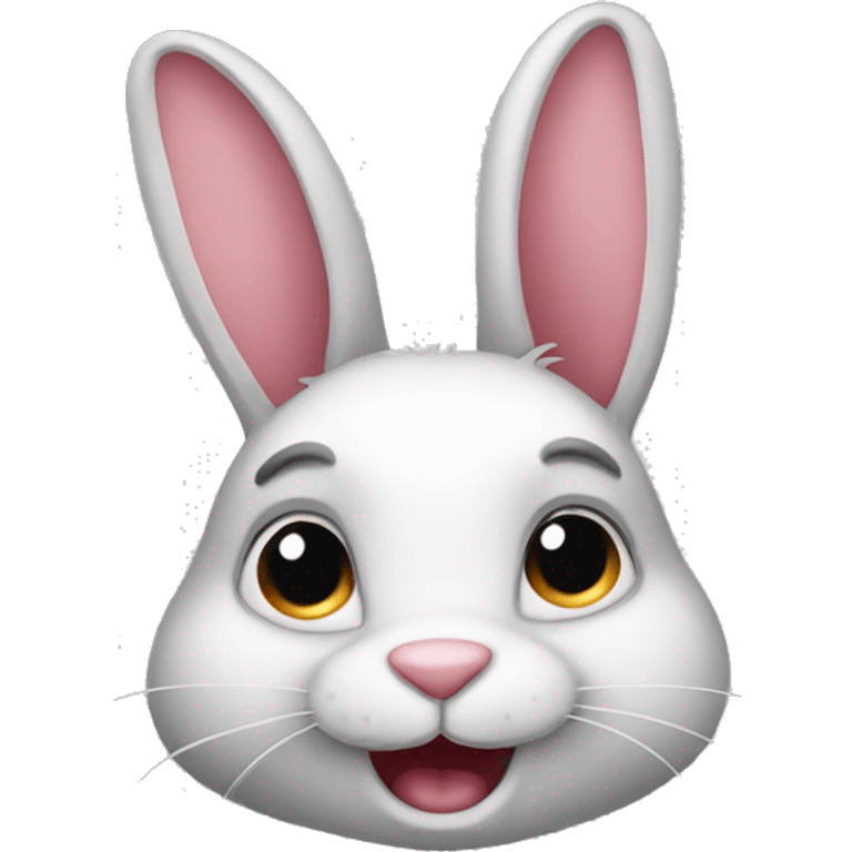 Backwards rabbit emoji