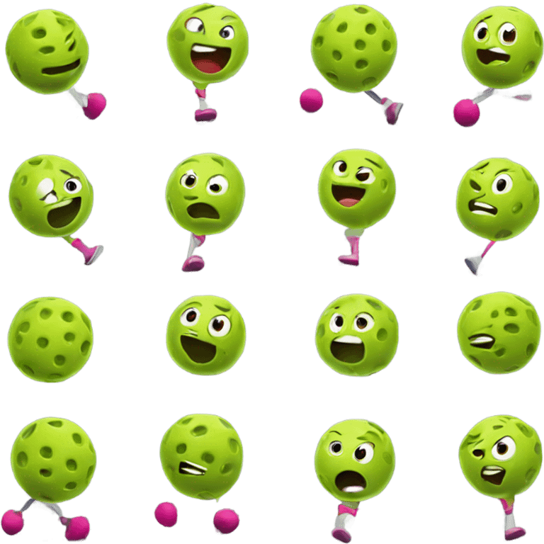 Pickleball emotions happy  emoji