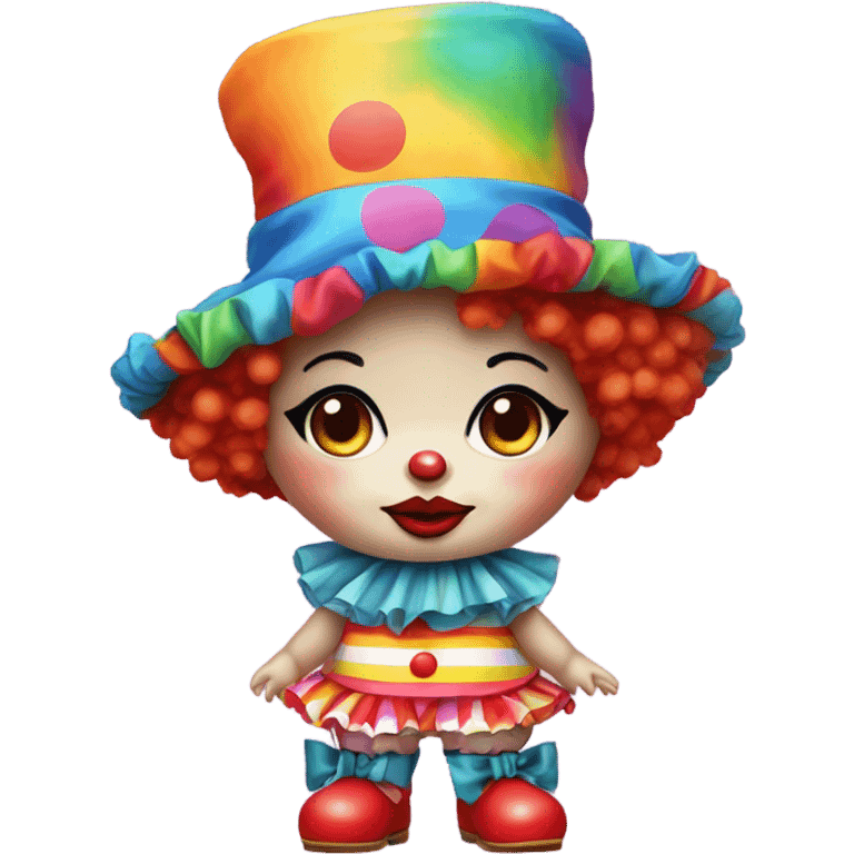 Kewpie dressed as a clown  emoji