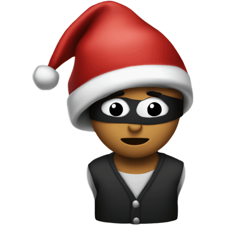 robber with a santa hat emoji