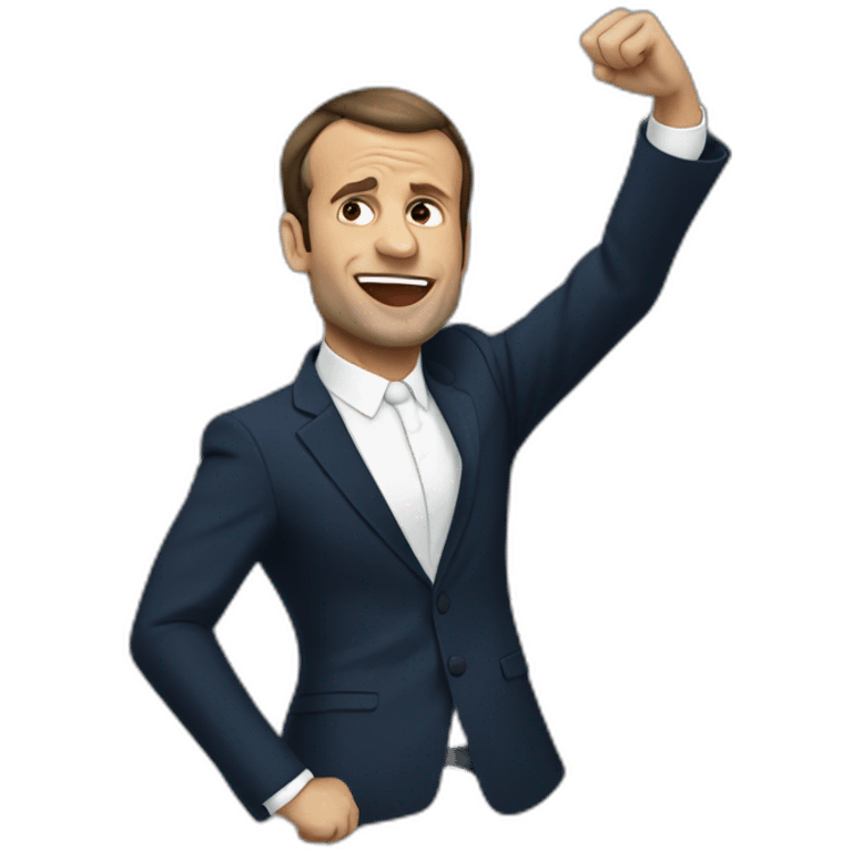 Macron qui dab emoji