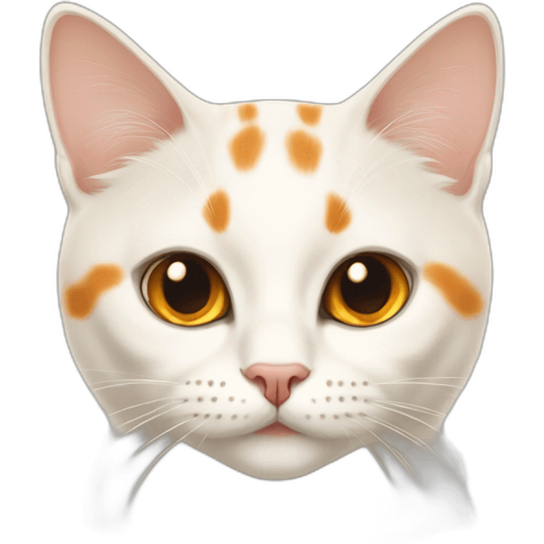 White cream with orange spots British short hair cat emoji