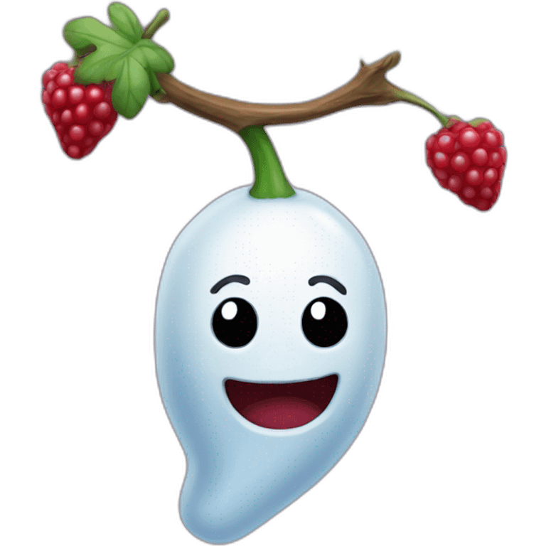 dingle berry hanging from ghost emoji