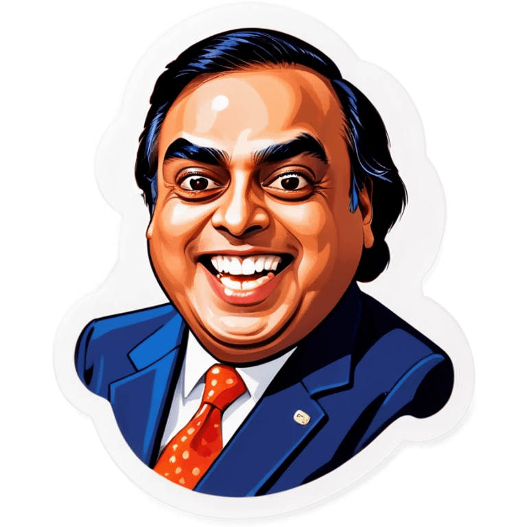 Mukesh Ambani Funny face emoji