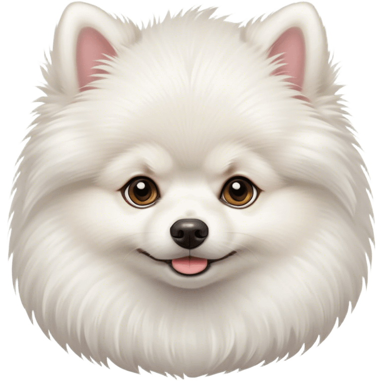 White Pomeranian boy emoji