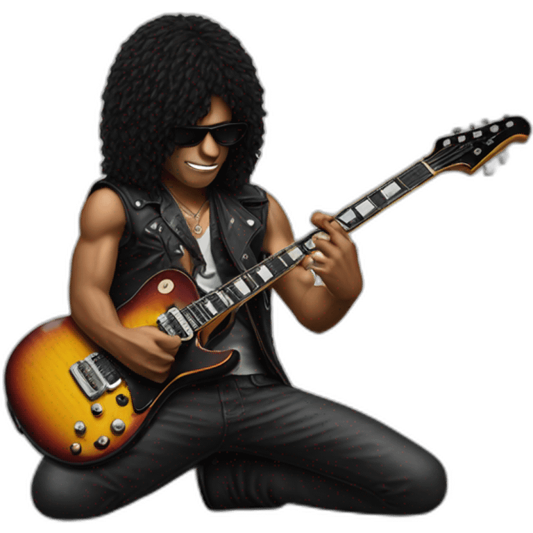 Hyper realistic slash guitarist emoji