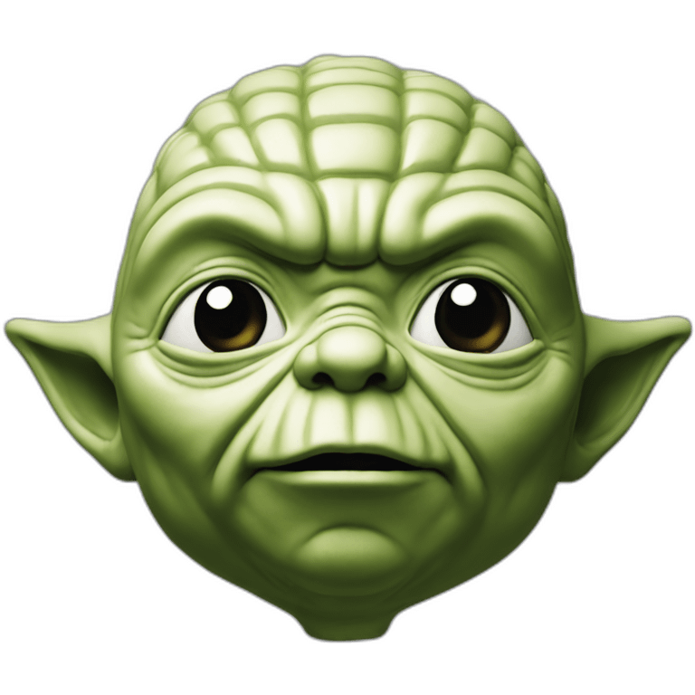 Yoda head porcelain emoji