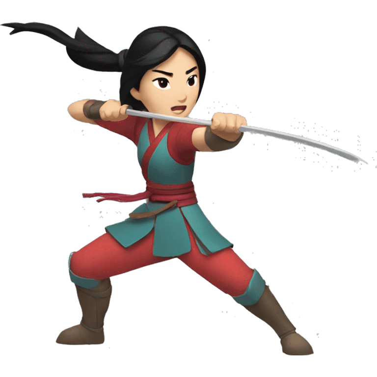 Mulan fighting  emoji