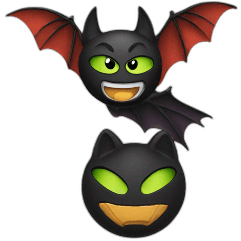 Emoji with bat emoji