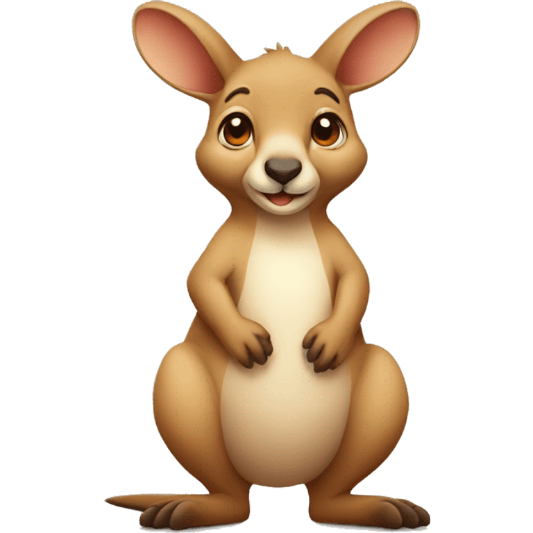 Cute little chubby kangaroo emoji