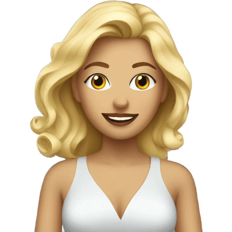 Blonde woman on cruise ship emoji