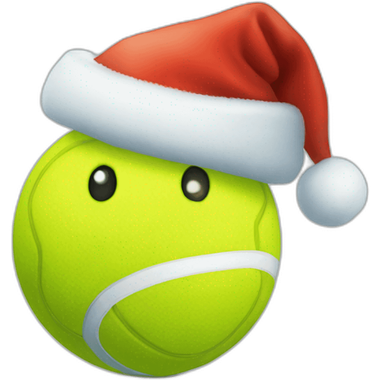 Christmas tennis ball emoji