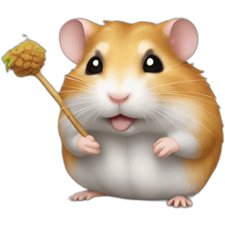 Hamster avec une canne emoji