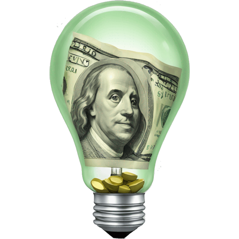 bulb with money inside emoji