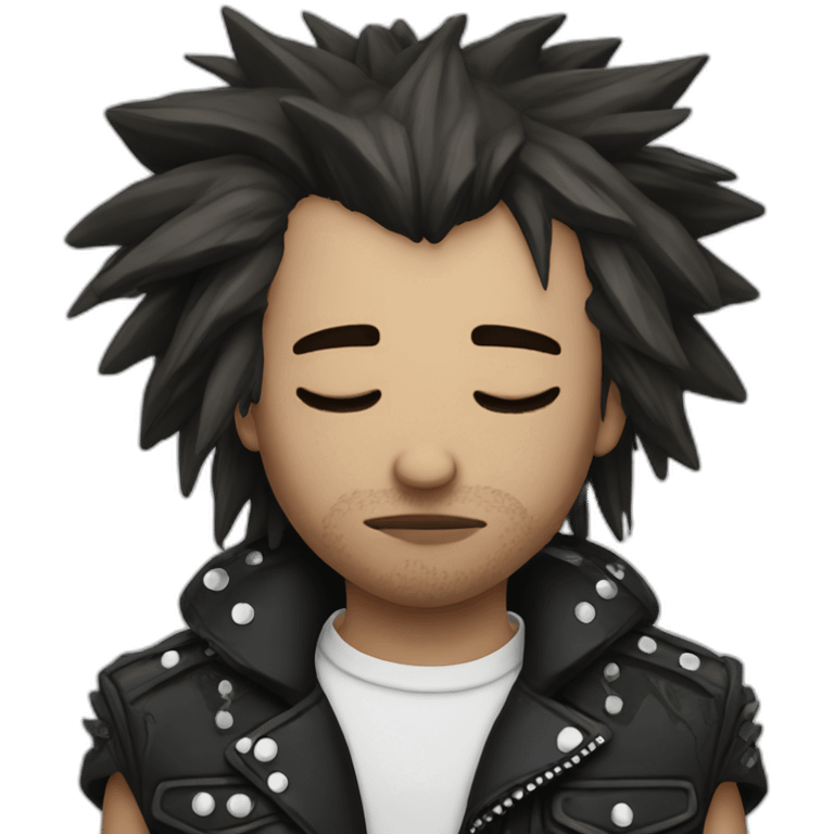 Punk rock star sleeping emoji