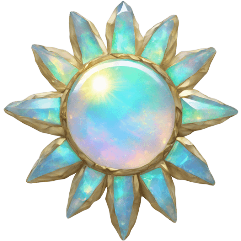 opal crystal sun emoji