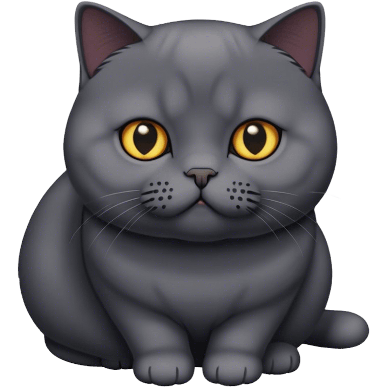 black British shorthair cat emoji