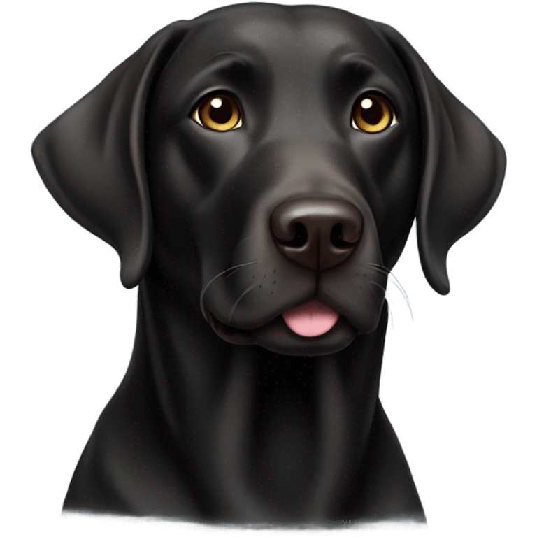 Black lab girl  emoji